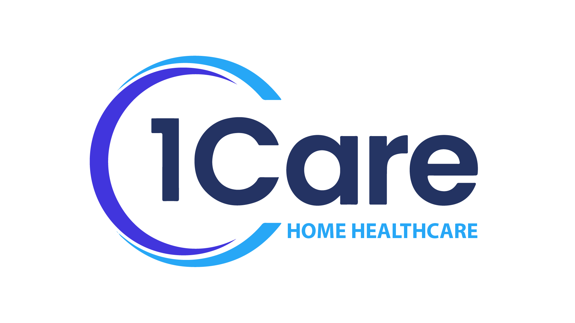 1 Care Home Health logo showing a heart and hands